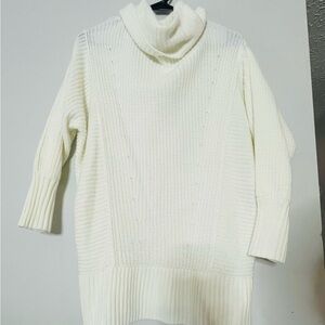Elegant Cream Turtleneck Sweater